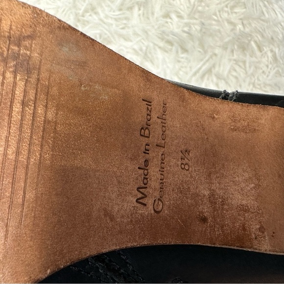 Madewell Black Leather Billie Ankle Boots Booties w/side zipper Sz.8.5 - Picture 2 of 9